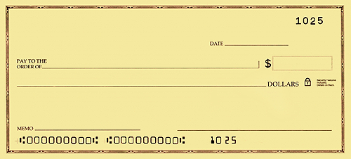 Blank Cheque Sample