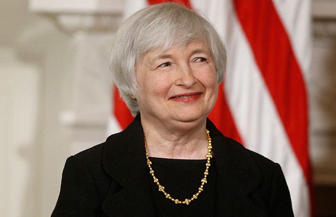 President Barack Obama nominated Janet Louise Yellen on Oct. 9, 2013, to become the next chairman of the Federal Reserve Board, succeeding Ben Bernanke, ... - ap280869892811_0