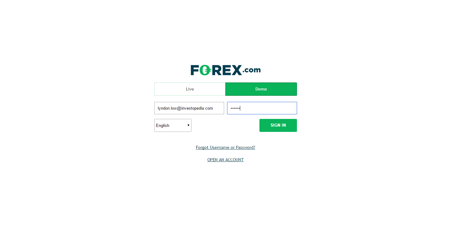 Forex com login