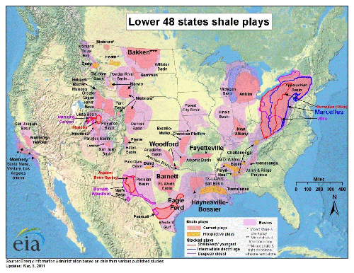 Shale gas plays in the lower 48 states.